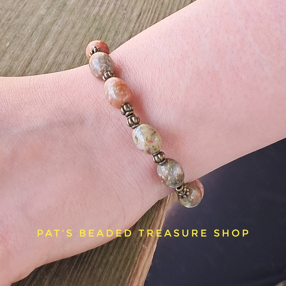 Pat's Beaded Treasure Shop Earthy Tones Bracelet